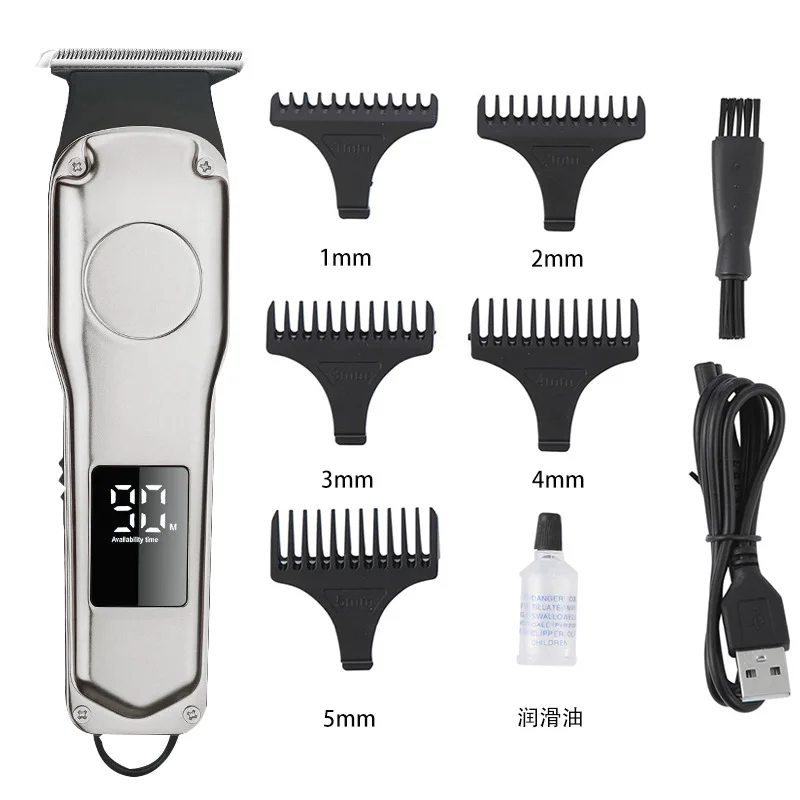 Wholesale Custom Engraving Hair Clipper For Men Professional Oil Head Mini Metal 0 Knife Head Adult Golden Hair Clipper Set