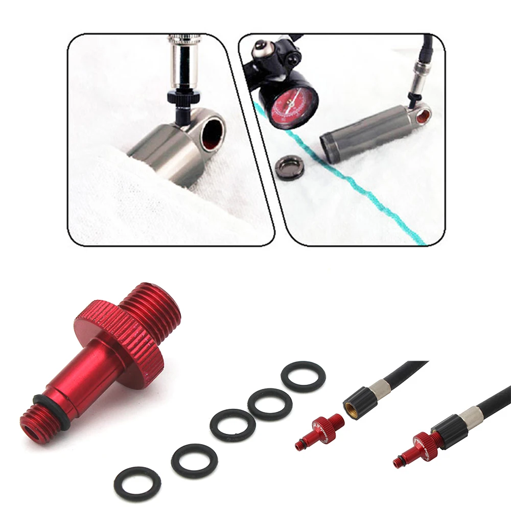 Bicycle Air Pump Conversion Nozzle for Mountain Bike Shock Absorber Needle Inflator Kit Adapter Inflation Replacement