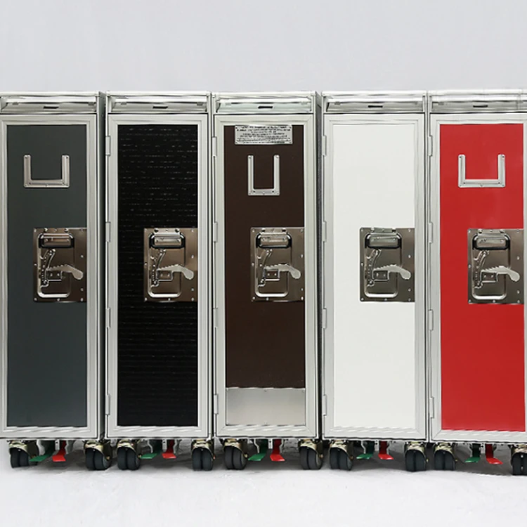 Customized wholesale high quality airplane aluminum half full size food water cart plane airline catering trolley