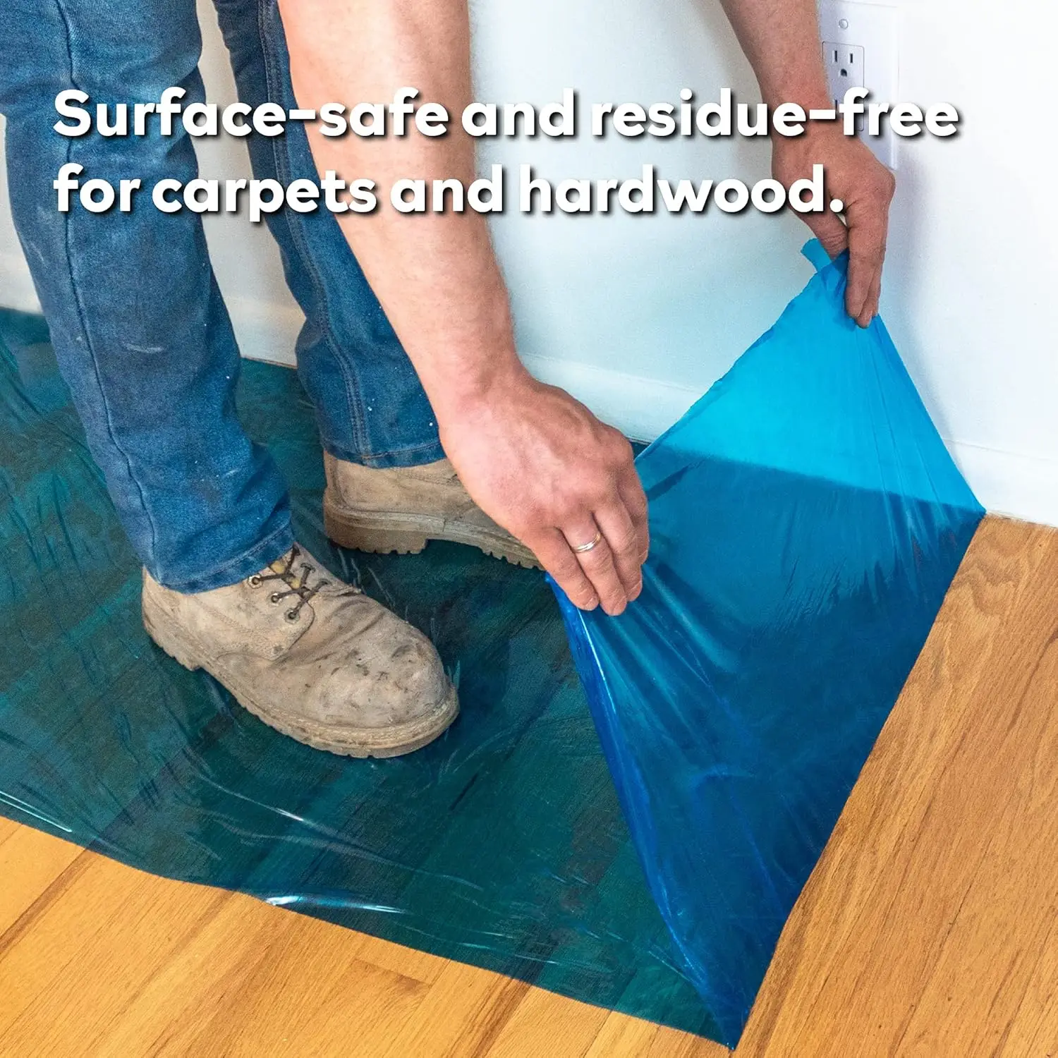 Hot selling selling competitive price transparent pe film for wooden floor surface protection