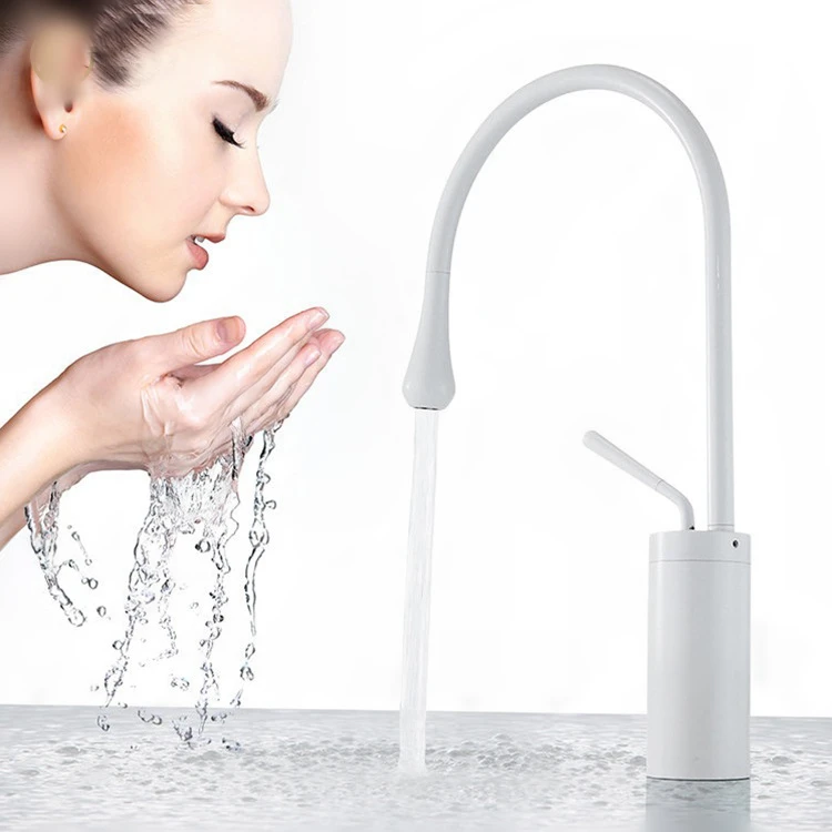 European white basin faucet toilet hot water mixer bathroom sink basin faucet tap