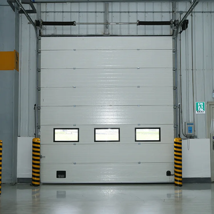 Electric industrial sectional lifting door vertical high lift automatic sliding up door