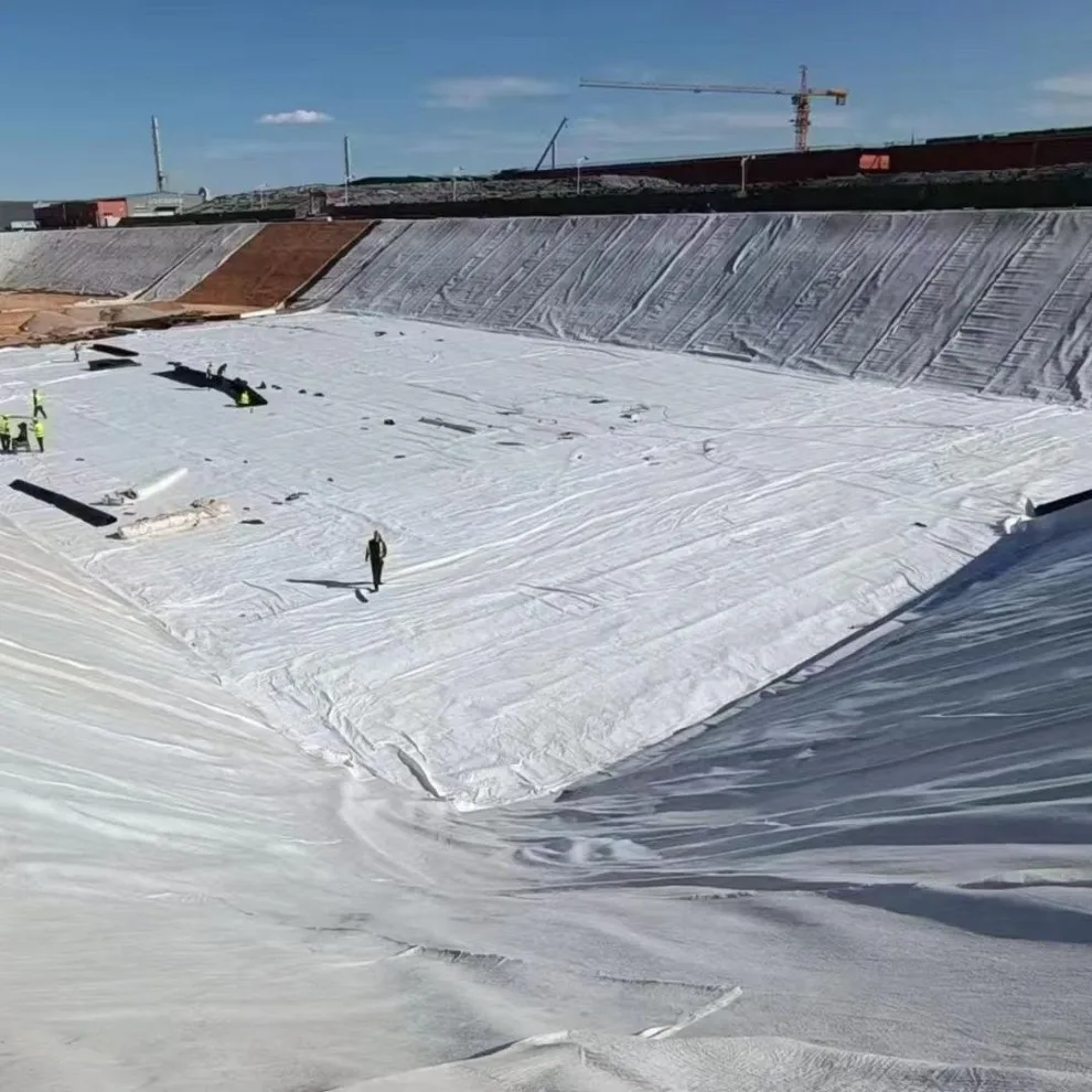 Factory price Non woven PP PET geotextile for railway construction Landfill 100gsm 200gsm 300gsm 600gsm 1000gsm Geotextile