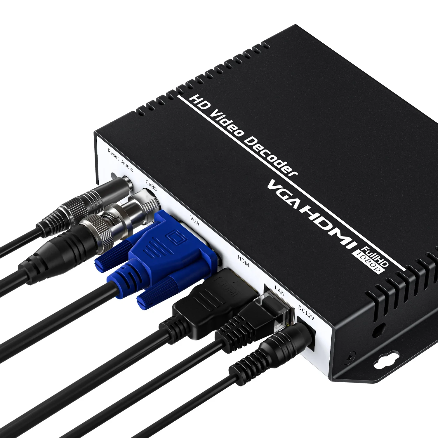 Unisheen  JM3500C VGA HDMI CVBS BNC  SRT RTSP UDP NVR Transmitter IP to Monitor 4K H.265 HEVC H.264 Video Capture Box Decoder