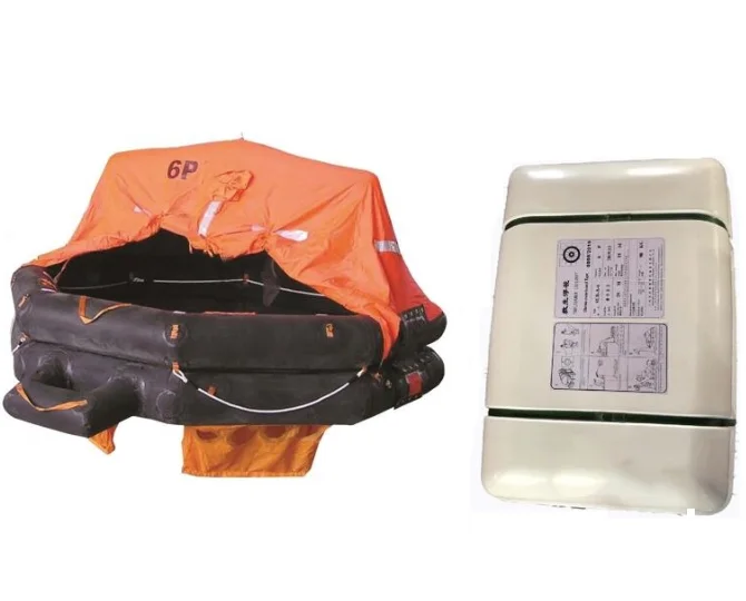 Low price liferaft 6 person self inflating life raft reversible throw overboard liferaft
