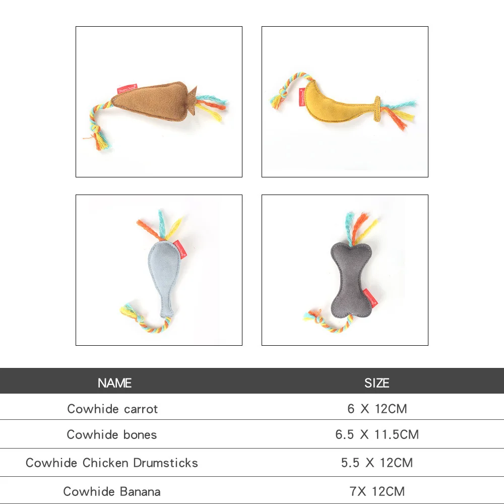 New Release Eco friendly Knots Weave Leather Plush Toys for Dogs