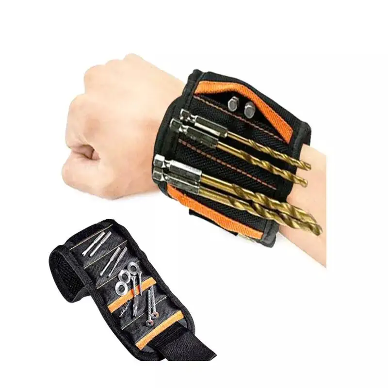 Customized Gift Pocket Adjustable Magnetic Wristband Tool With Strong Magnets for Holding Screws