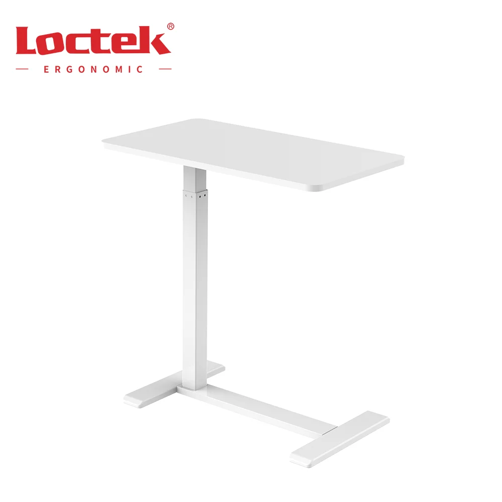 Gas Spring Side Table Movable Portable Small Height Adjustable Laptop Sofa Table with Wheels Loctek MT026