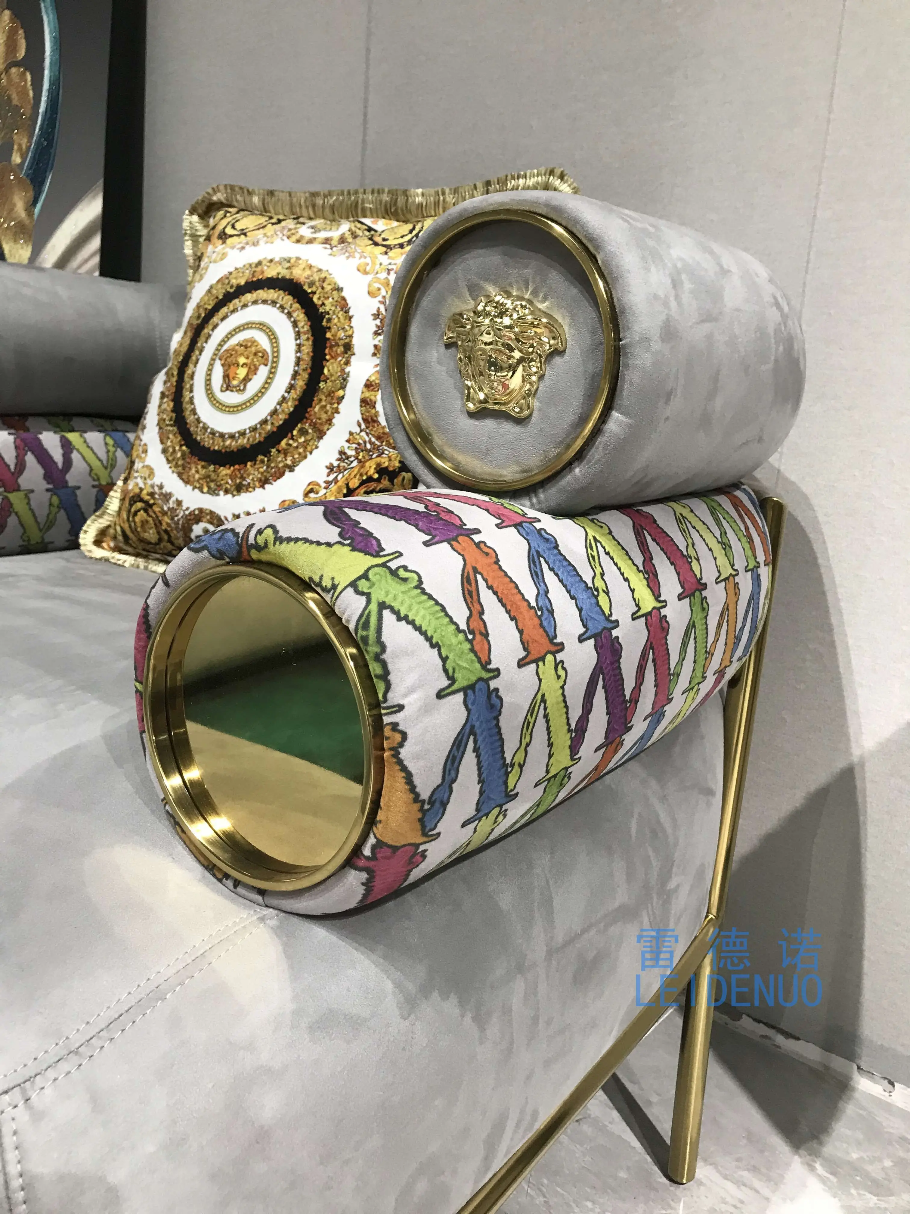 High end gray sofa set furniture couch living room Italian fabric modern luxury sofa set