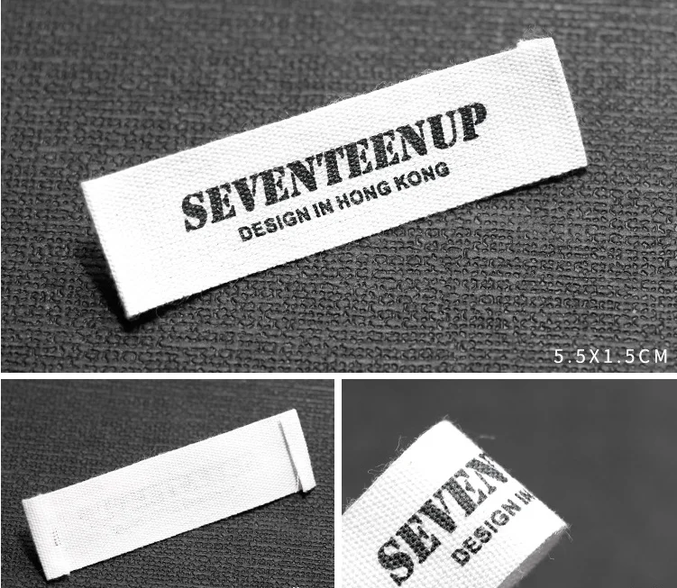 Manufacturer High Quality Textile Custom Garment Brand Logo Black White Main Neck Woven Labels For Clothing