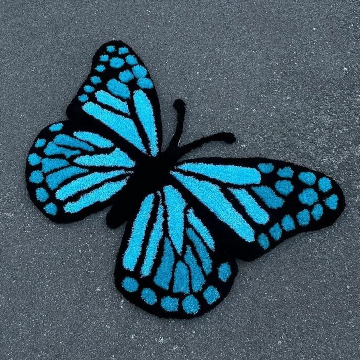 Pattern Tufted Area Rug Fluffy Floor Living Room Carpets Rugs Custom Colorful Butterfly Polyester Modern Rectangle Washable