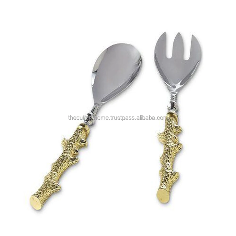  Набор серверов для салатов из нержавеющей стали уникальный недорогой причудливый сервиз ручной работы роскошные декоративные столовые приборы набор