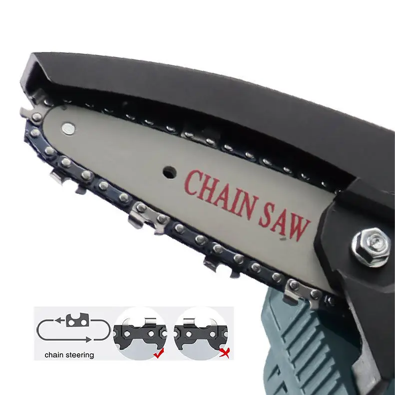 GRANDFAR Hot sale OEM 4/6 inch Battery lithium hand Chain saw Fruit tree saw Portable Cordless Mini electric Chainsaw