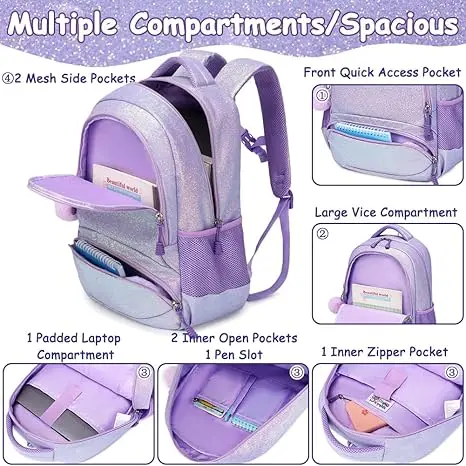 School school bags are suitable for primary, middle and high school colleges, classic large capacity
