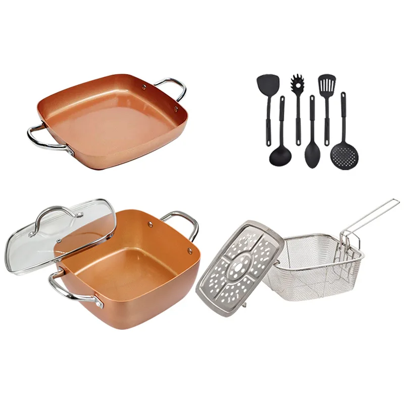 11 шт./набор, медная посуда для приготовления пищи