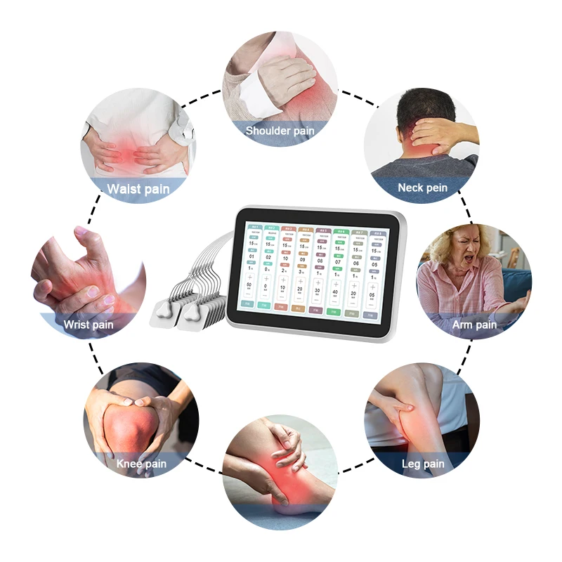 Customized Home Use Whole Body Massage Medical Medium Frequency Pain Relief 8 Channels Pain Relief Therapy Machine IFT Tens Unit