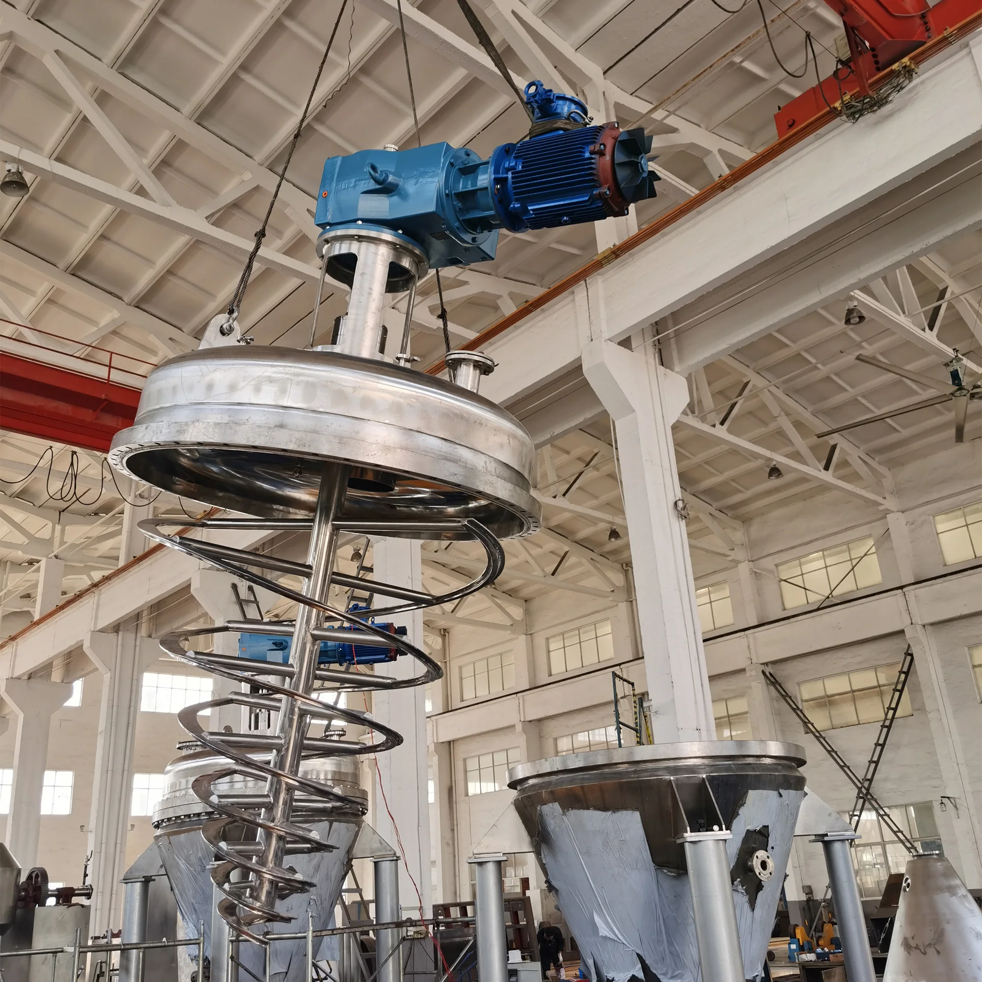 High Precise Chemical Powder Vertical Conical Double Screw Cone Mixer Dryer/Ribbon Blender