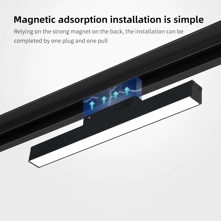 Supplier Led Cob Color Adjustable Track Light Shop Focus Magnetic Rail Mounted 6W 12W 18W 20W 24W 30W 40W LED