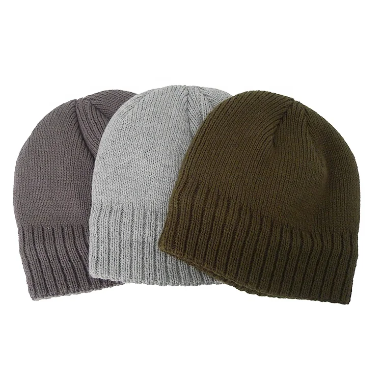 Wholesale Classic Fleece Lined Winter Cuff Beanie Hat Caps Custom Toque Embroidery Logo Warm Sports Cheap Hats 100 Acrylic