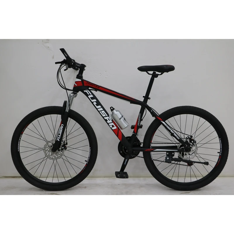 mountain bike 26 inch carbon steel frame 21 speed spoke wheel shock absorption mountain bicycle