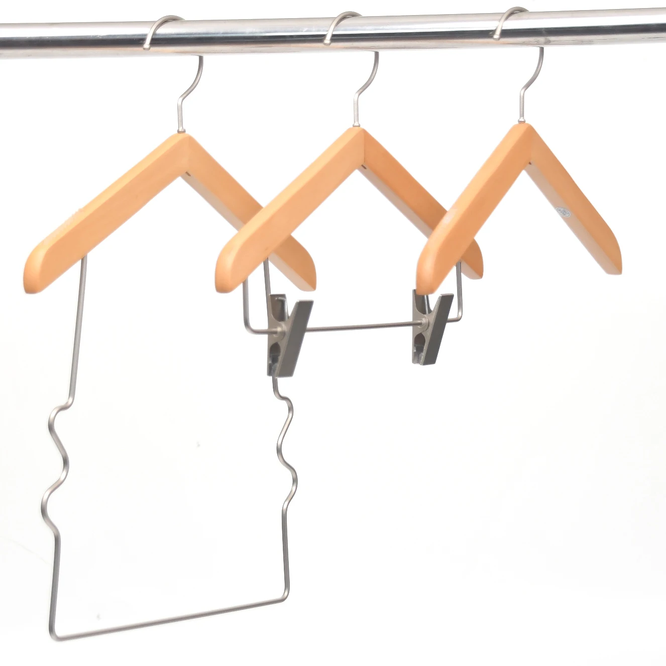 Fashionable Natural Wooden Baby Coat Hanger Mini Size Wholesale for Brand Shop