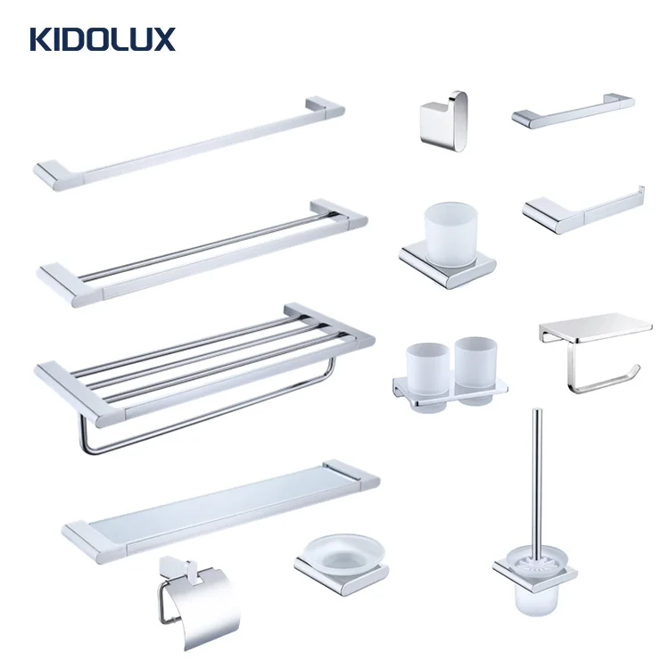 Kidolux Stainless Steel 304 Bathroom Hardware Set Accessories European Bathroom Accessories Set Hardware Sets Luxury Products