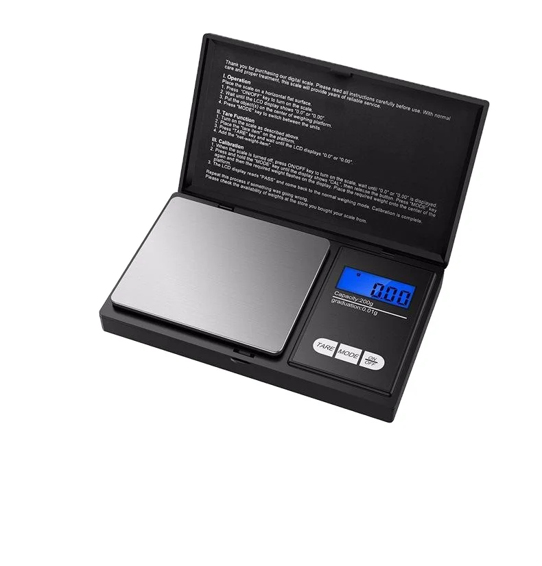500g 0.01g 200g 0.01g 100g 0.01g Mini LCD Digital Pocket Scale Jewelry Scale Grams