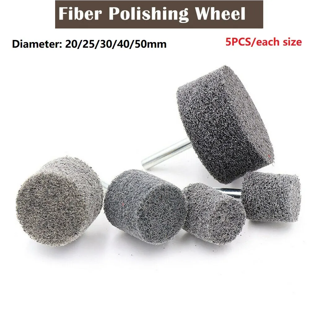 Wholesale Custom Gray Fiber Abrasive Polishing Wheel Grinding Head Nylon Fiber Polishing Wheel Scouring Pad Grinding Head