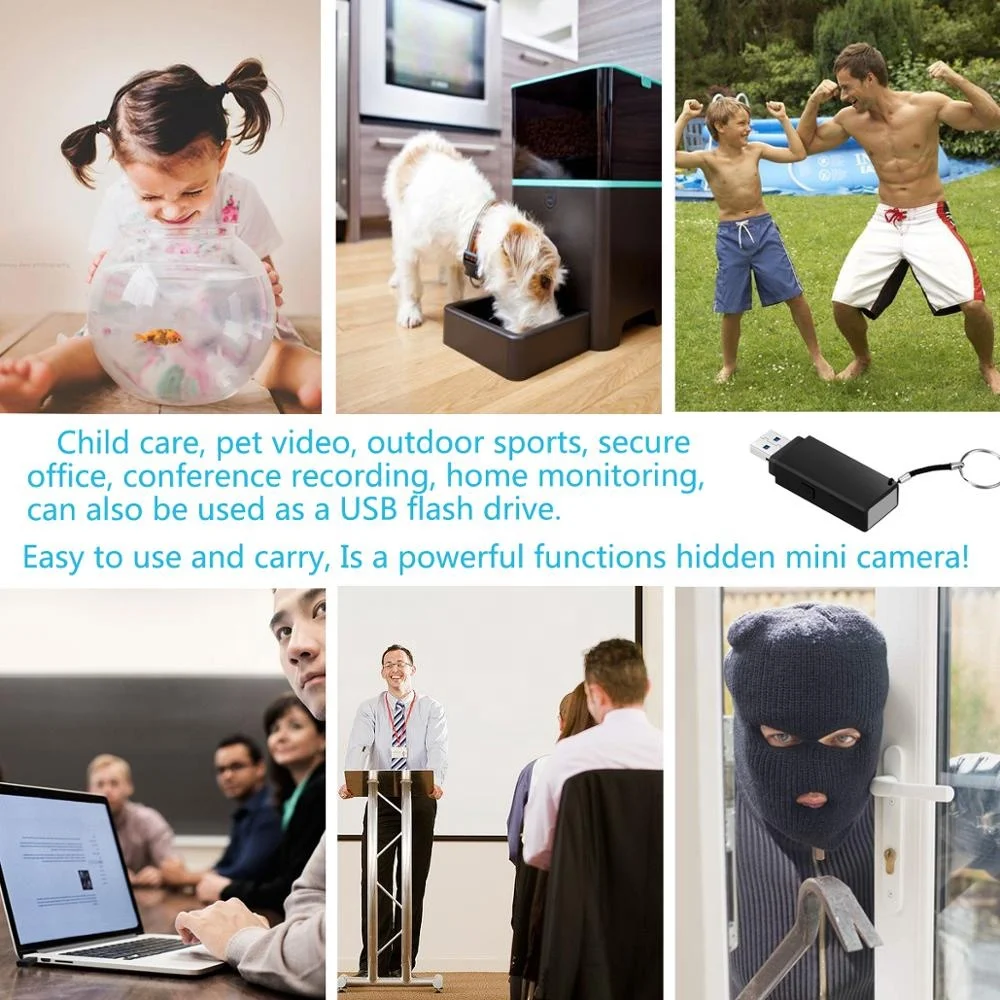 Портативный флеш-накопитель YICTUO 960p usb диктофон устройство чтения sd-карт с секретной мини-невидимой камерой 1080p