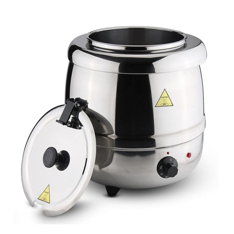 China factory wholesale buffet stainless steel 10L soup pot black electric soup kettle