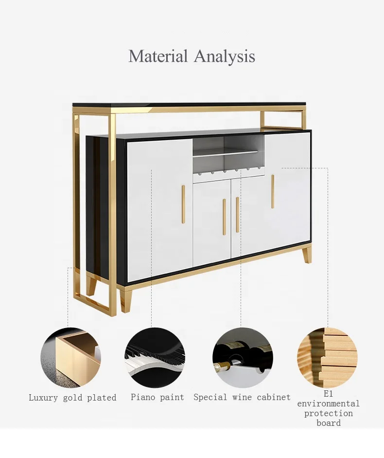 Роскошный барный шкаф из нержавеющей стали в гонконгском стиле, барный стол, барный стул, комплект комбинированной мебели для гостиной