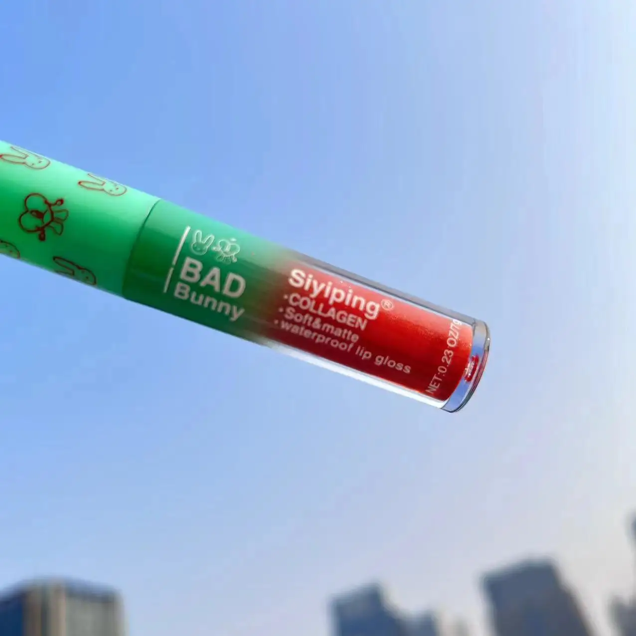 Wholesale Bad Bunny Hydrating Lipgloss Hotsaling Vegan 24pcs Display Makeup New Arrival Long-lasting  Waterproof Cosmetics