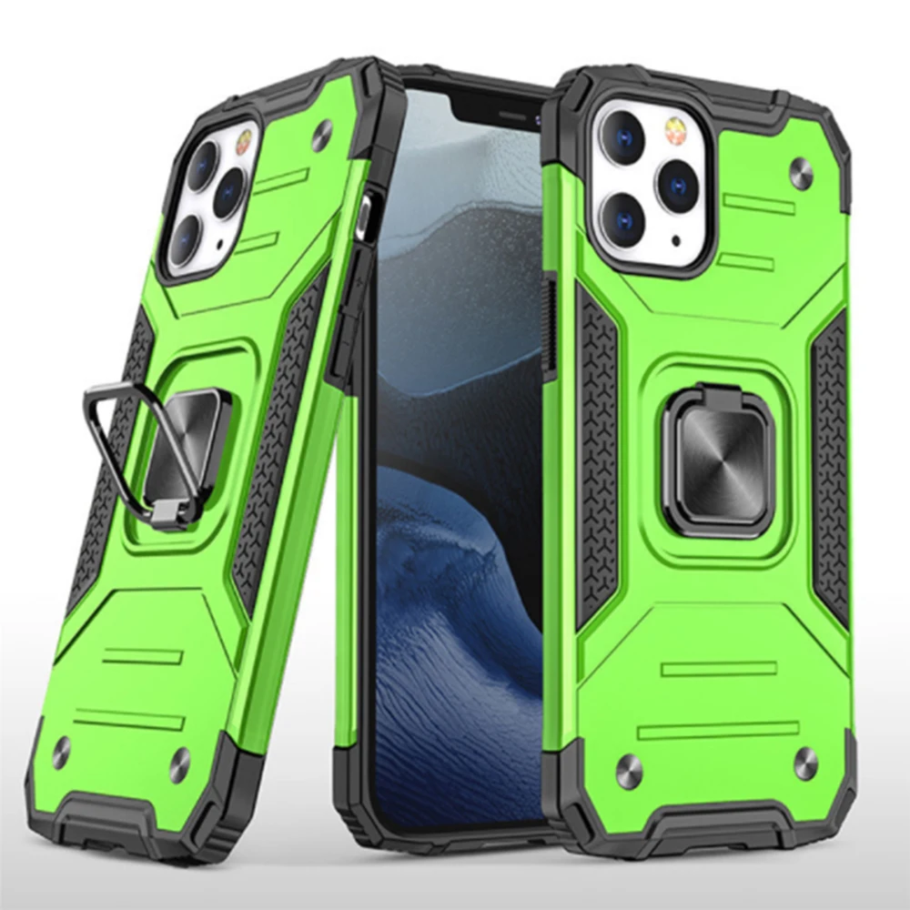 Armor magnetic suction ring four corner anti drop mobile phone case, suitable for Samsung M30S/M21/M31 protective case