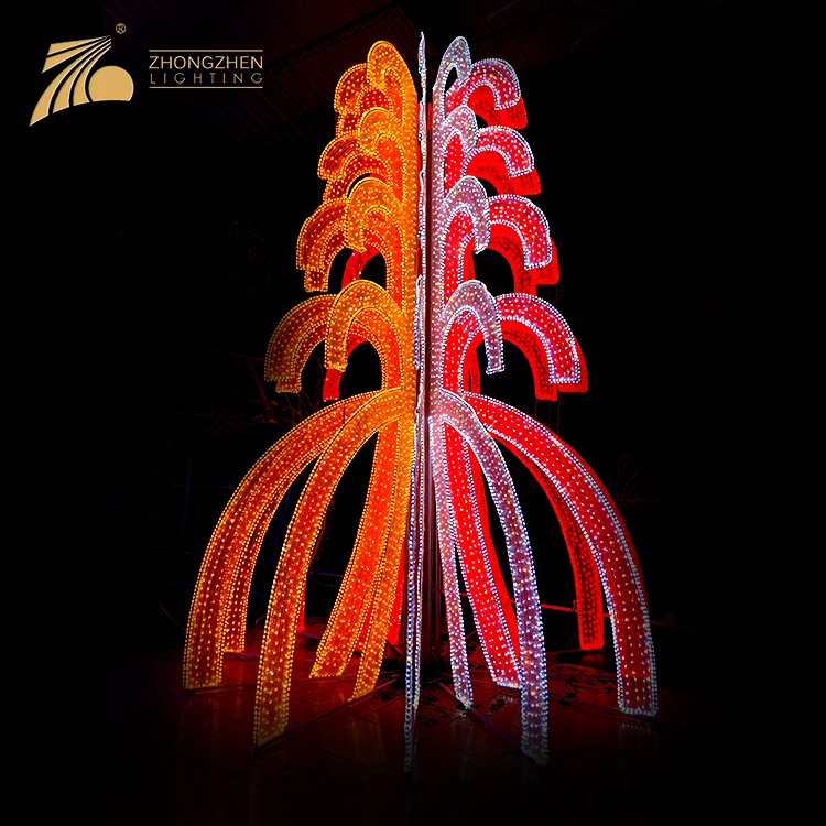 Гигантские праздничные украшения на заказ, проект освещения, Рождественская светодиодная елка RGBW