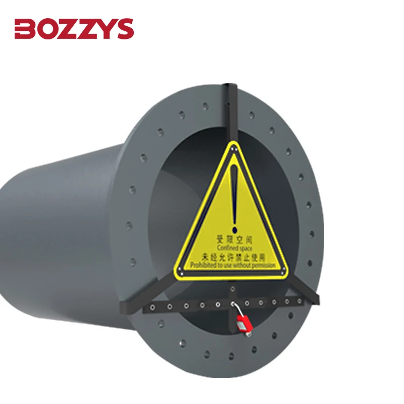 Adjustable limit access to a manhole Confined Space Covers with Safety Warning Restricted space, no access
