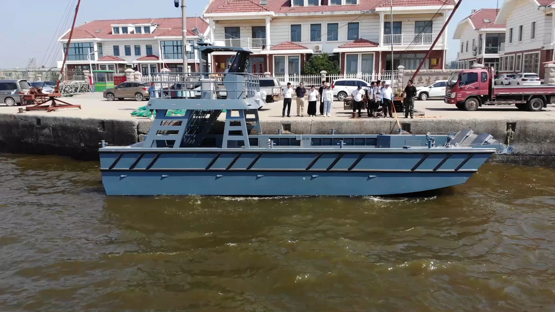 14x5m Landing Craft Double-Deck Cockpit working boat Barge for sale