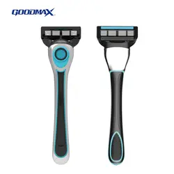 Wholesale Custom Logo Newest Design 6 Blades System Razor Hair Remover Men Razor for Face