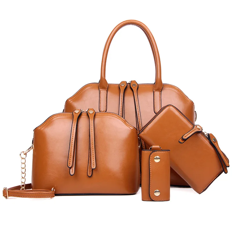 Модные дамские сумочки из искусственной кожи, дизайнерские сумки, наборы женских сумок от известного бренда, 4 шт. в 1, наборы сумок