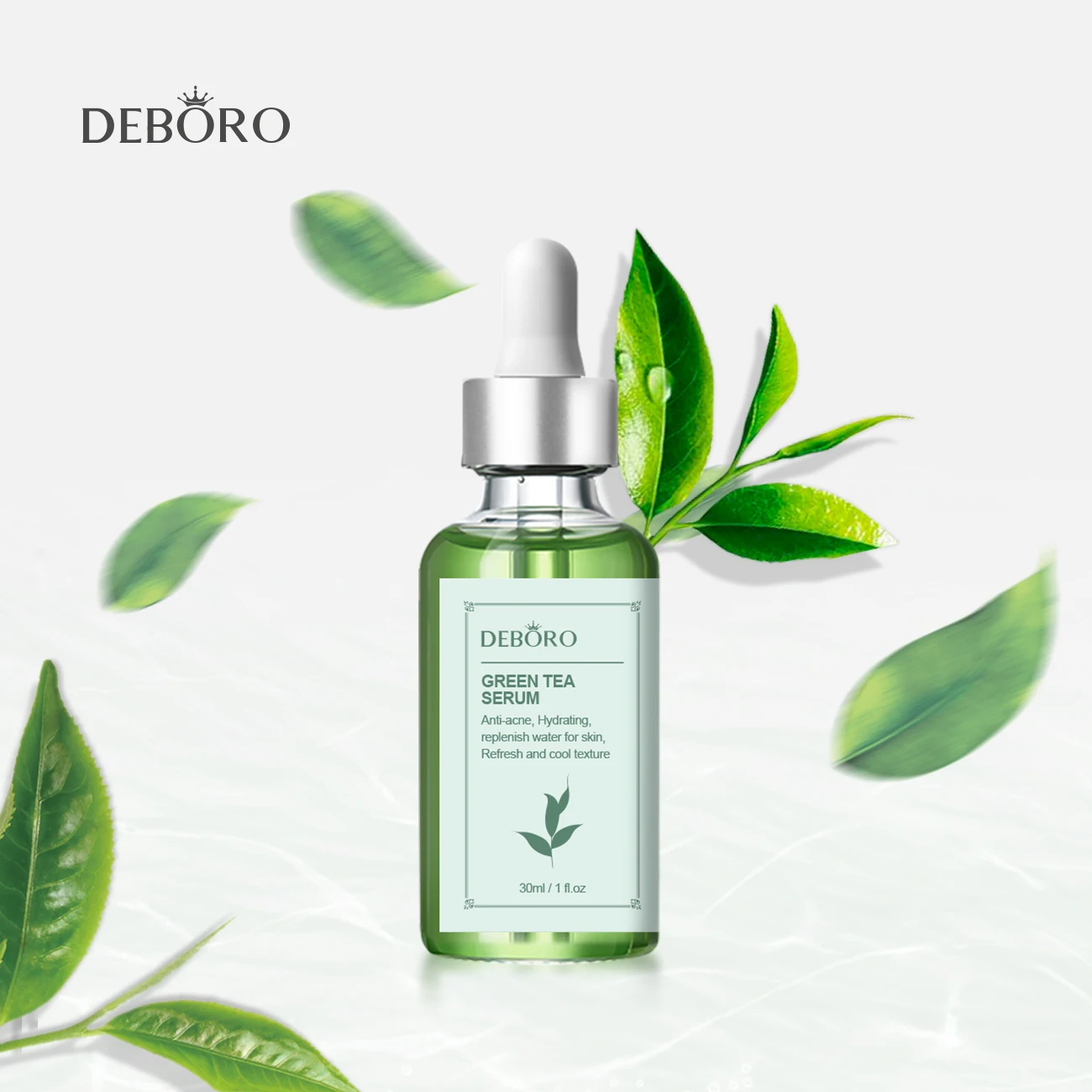 Organic Green Tea Serum Revitalizing  Antioxidant Facial Treatment Anti Acne Serum