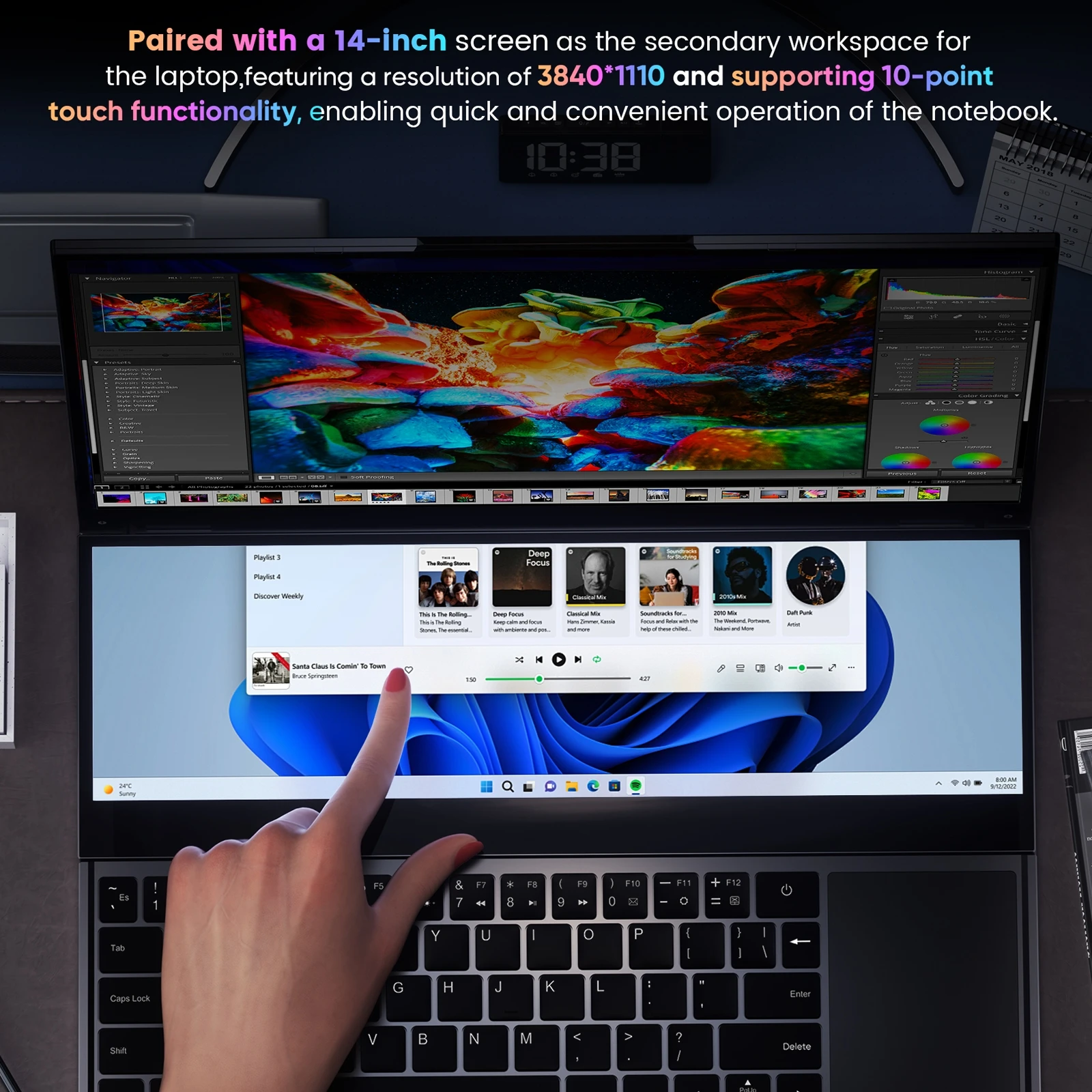 N-ONE Nbook Fly ноутбук 16 Гб оперативной памяти 1 Тб SSD Core i9 Win 11 Pro игровой компьютер дюймов с 14-дюймовой сенсорной панелью