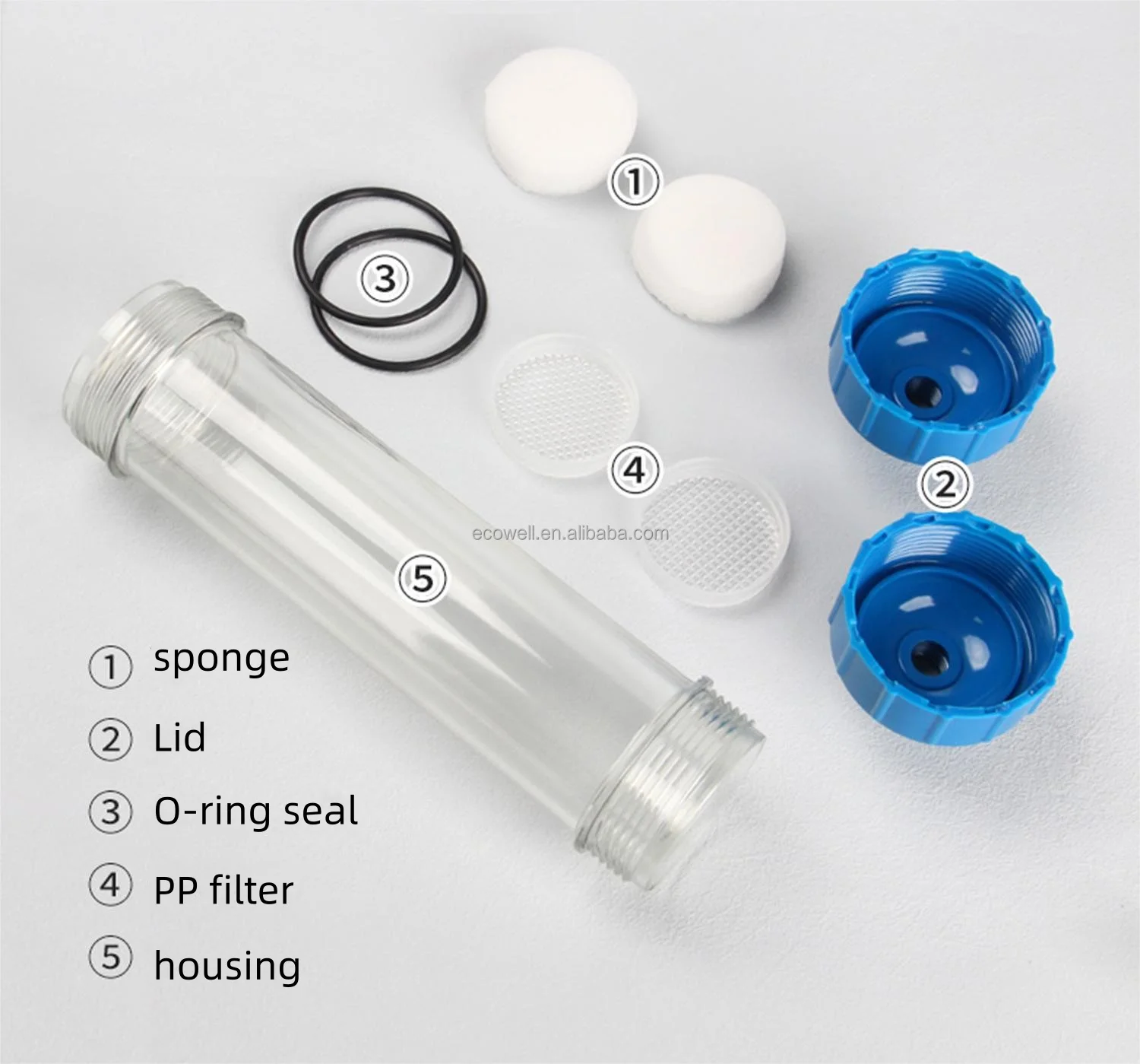 Factory Price Resin Transparent Clear Water Filter Housing for Reverse Osmosis Filter System