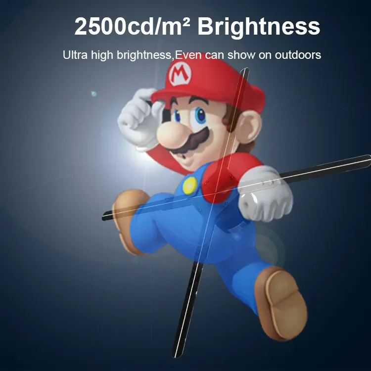 Hologram Ventilators 65Cm Advertising Holograms Fan Holographic Hd Fan Spin Display Hologram