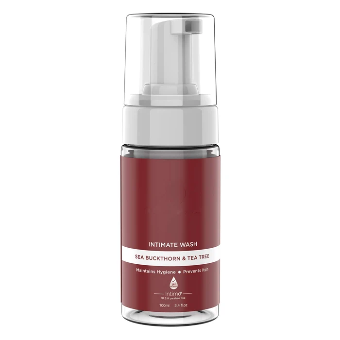 Tea Tree & Sea Buck Thorn Oil Foaming Anti Bacterial and pH Balanced Prevents Bad Odour Itching Hygiene Intimate Wash