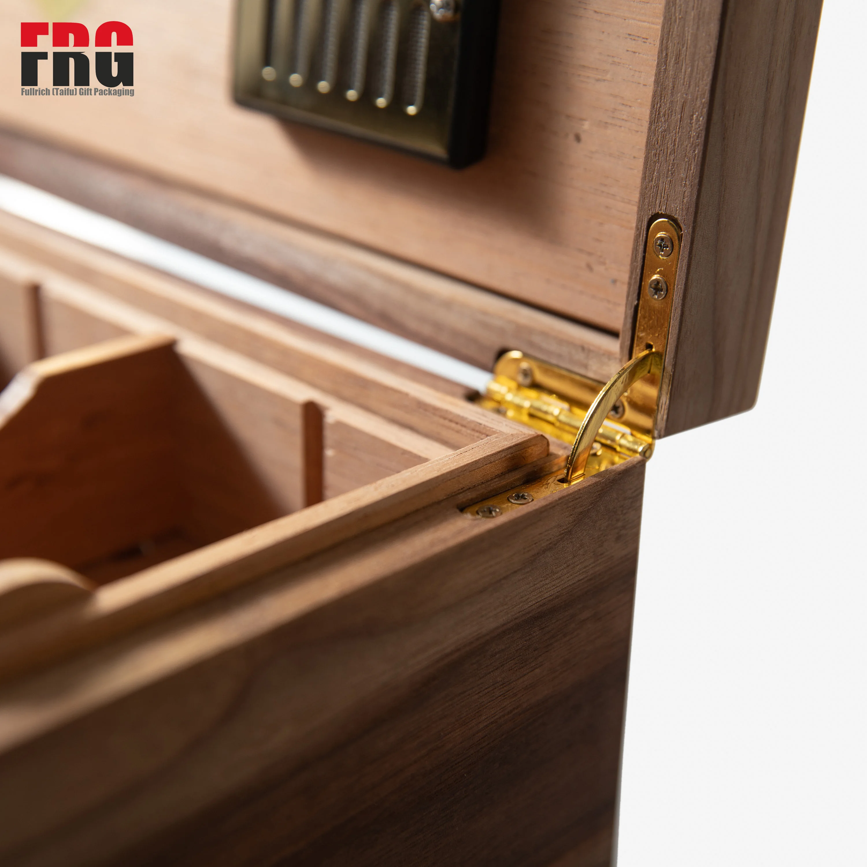 Black Customize Walnut Humidor with Spanish Cedar Digital Hygrometer and 2 Humidifiers 80 Churchill Size Cigars Personalized