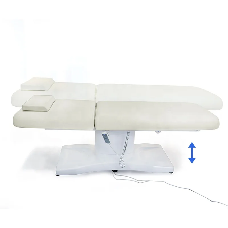Electric Spa Massage White Color Spa Bed Massage Table Adjustable Facial Bed Electric Medical Clinic Electric Massage Table