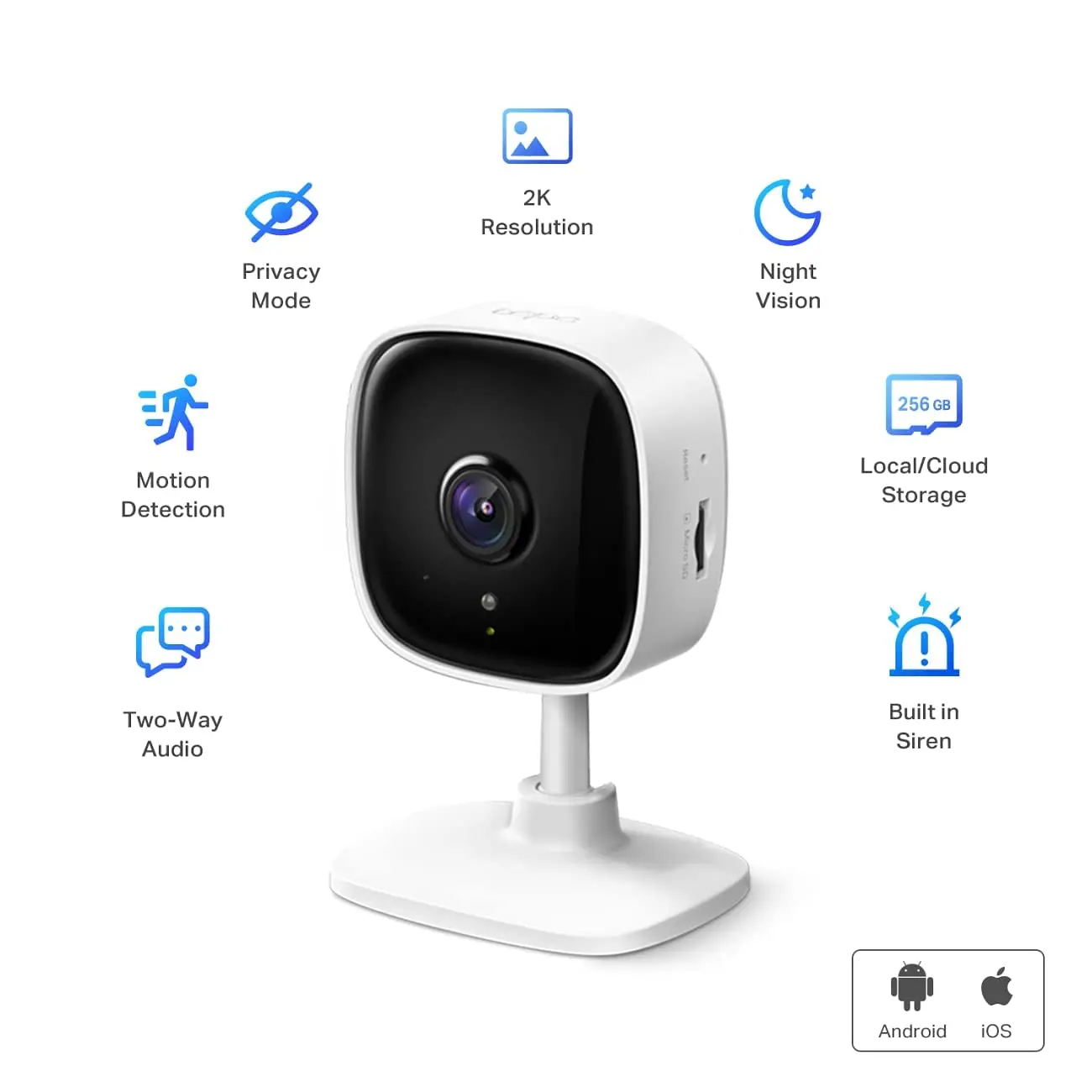 TP-Link Tapo 1080P Внутренняя камера безопасности для монитора няни собаки с обнаружением движения 2-полосная звуковая сирена