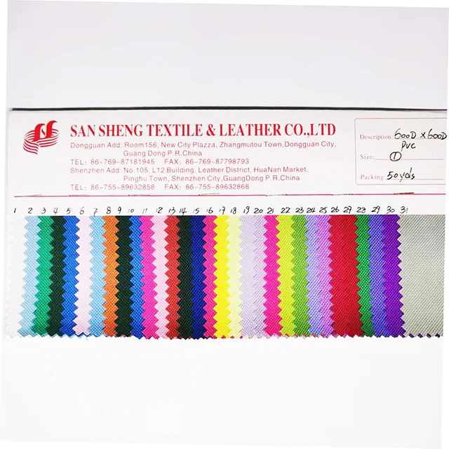100100% polyester 600D Oxford PVC coated fabric% polyester 600D Oxford PVC coated fabric