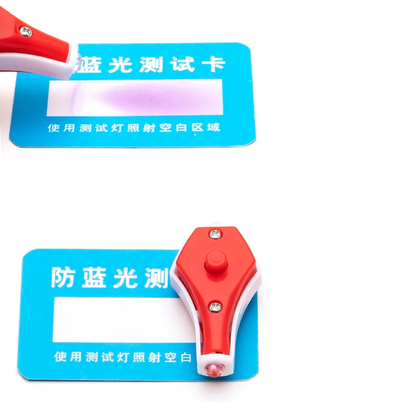Ready to Ship Anti Blue Light blocking Tester Blue Ray Blocker Testing Card and Lamp Pen
