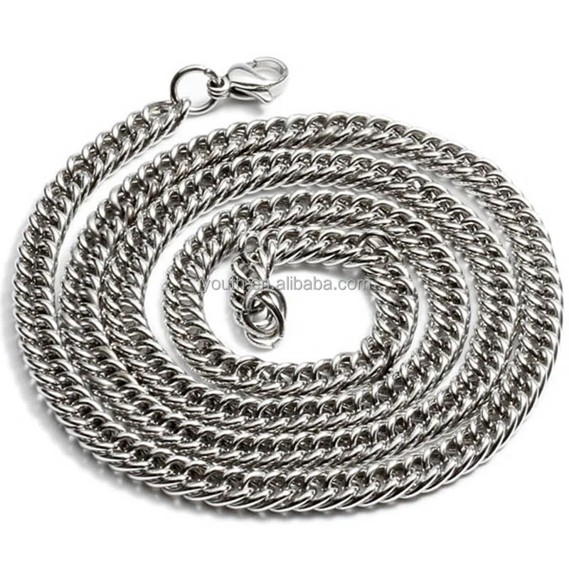 0.5mm 1mm Double Weave Stainless Steel Link Chain for Men Jean Chains