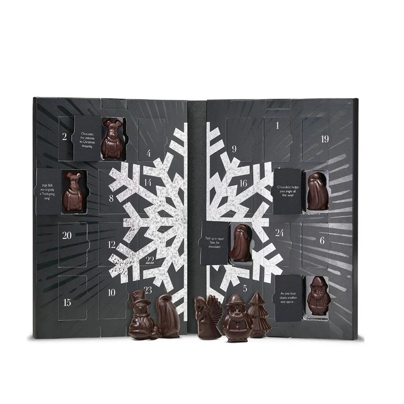 Custom Printing Christmas Advent Calendar Box For Chocolate